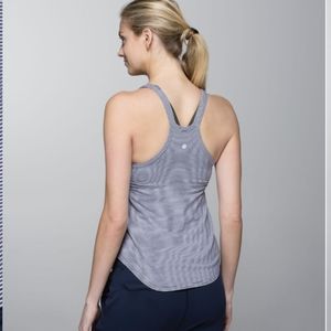 Lululemon Tuck & Flow Tank Tonka Stripe Cadet Blue White